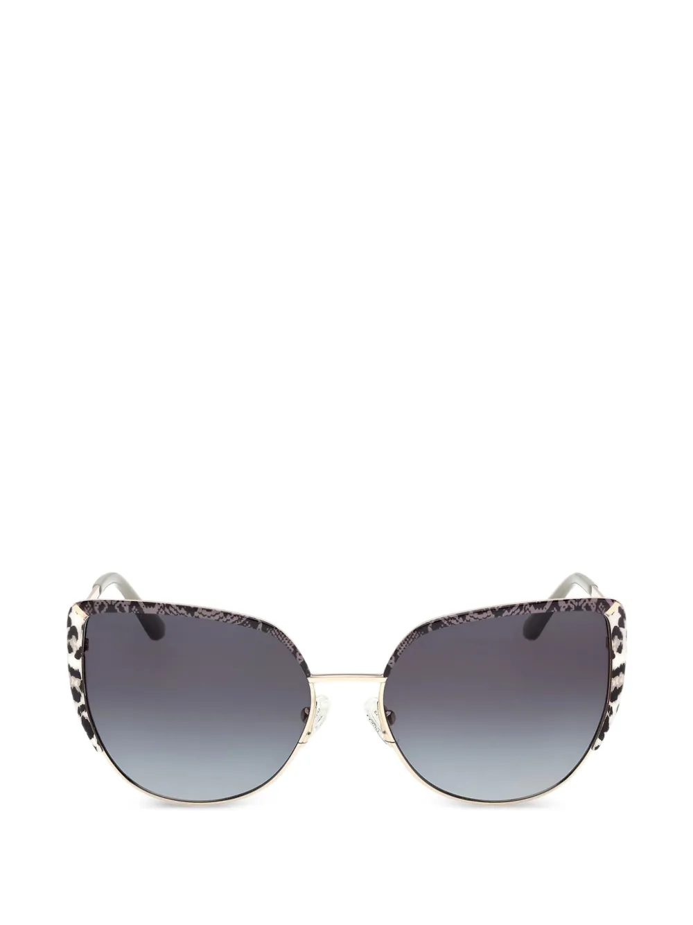GUESS USA animal-print cat-eye sunglasses - Gold
