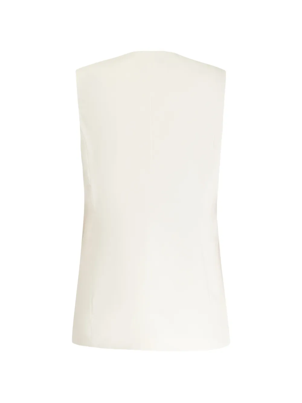 Erika Cavallini Gilet met borduurwerk en gespsluiting Beige
