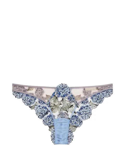Fleur Du Mal Hydrangea embroidered briefs