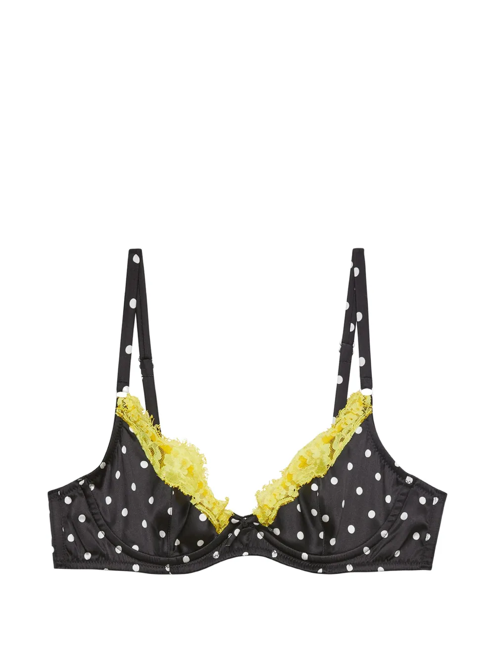Fleur Du Mal Juliet lace-trim polka-dot bra - Schwarz