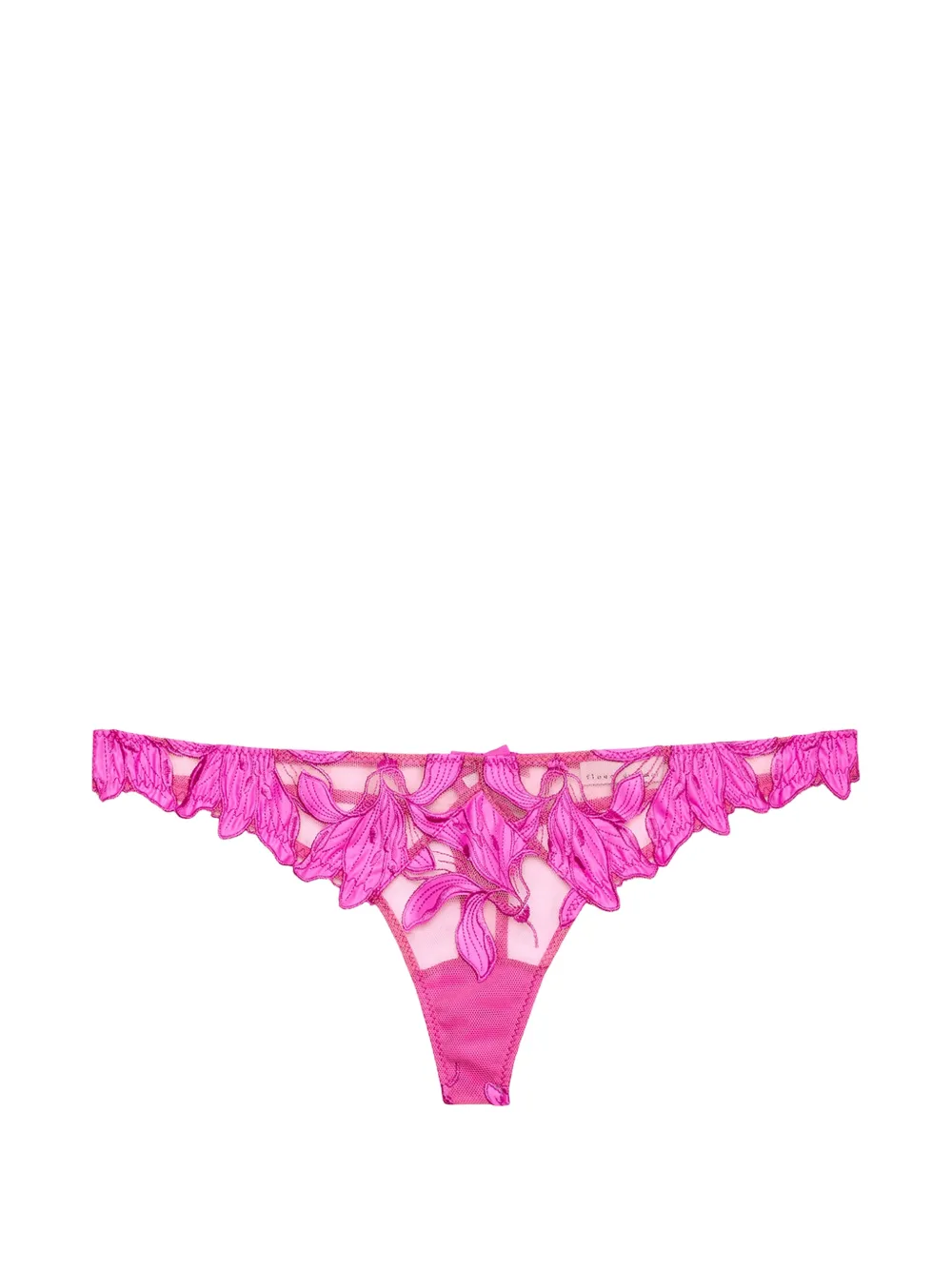 Fleur Du Mal Lily embroidered thong