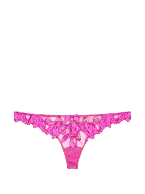 Fleur Du Mal Lily embroidered thong