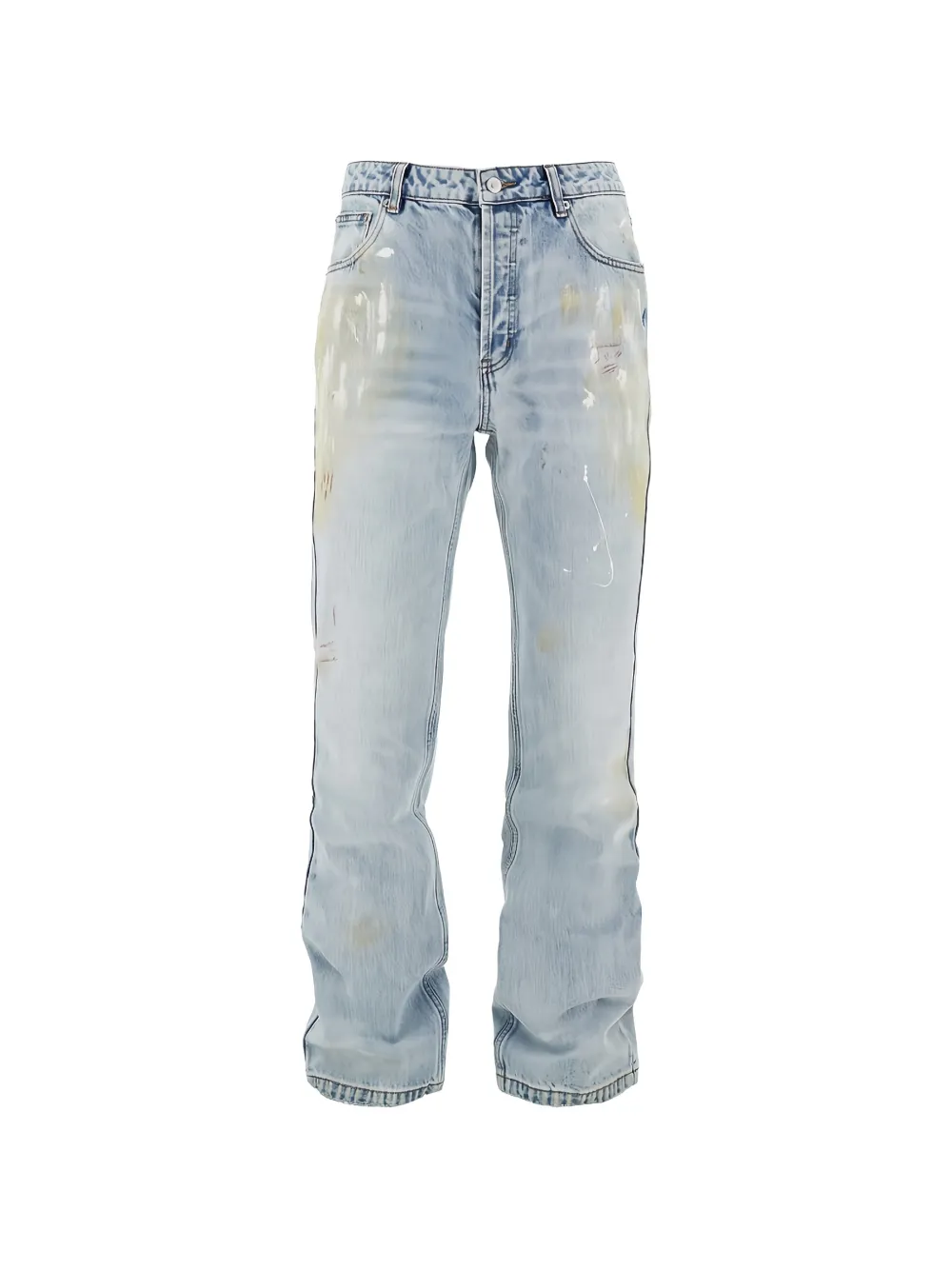 COLE BUXTON paint-splatter distressed jeans - Blu