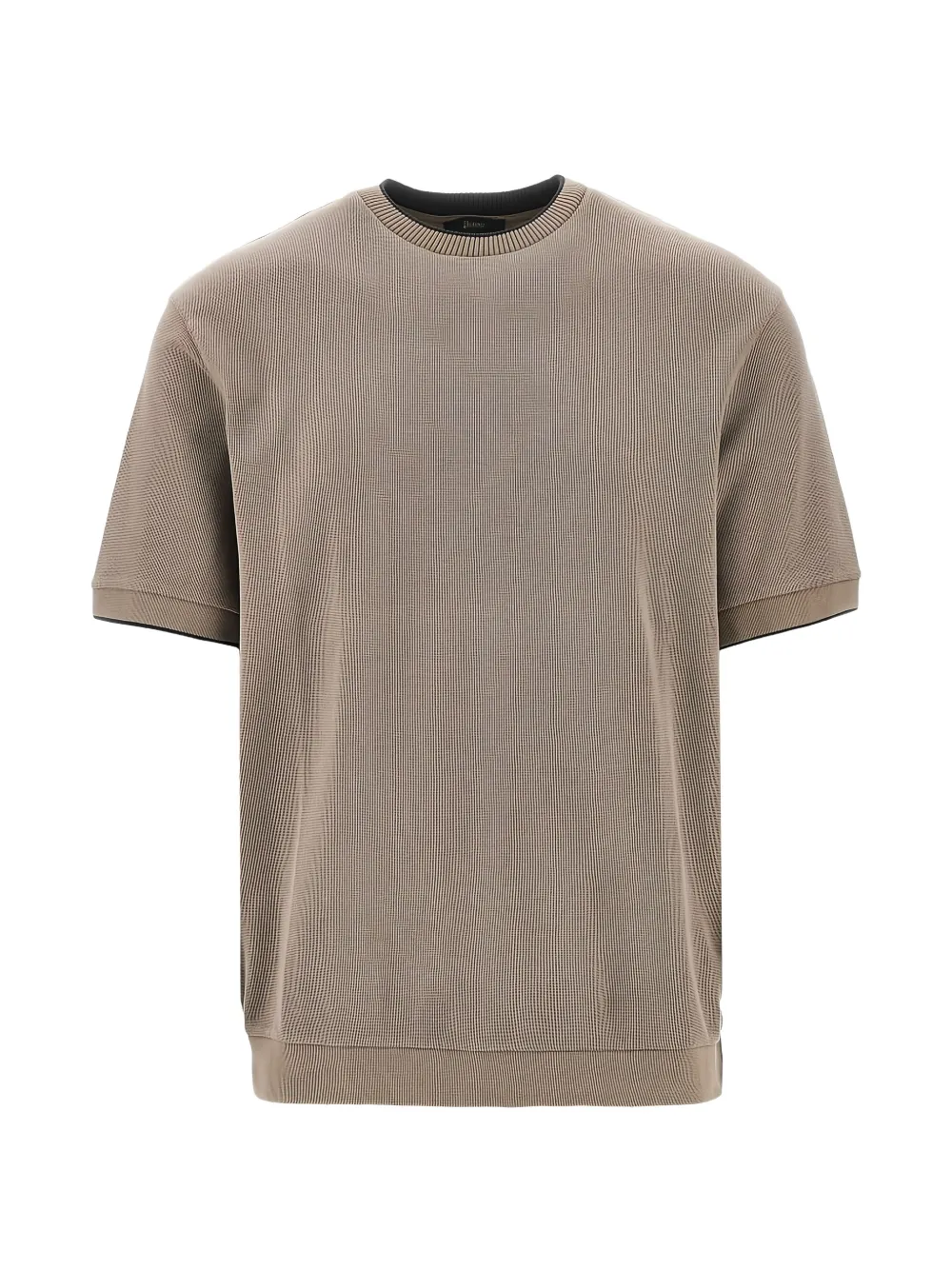 Herno textured crew-neck T-shirt - Toni neutri