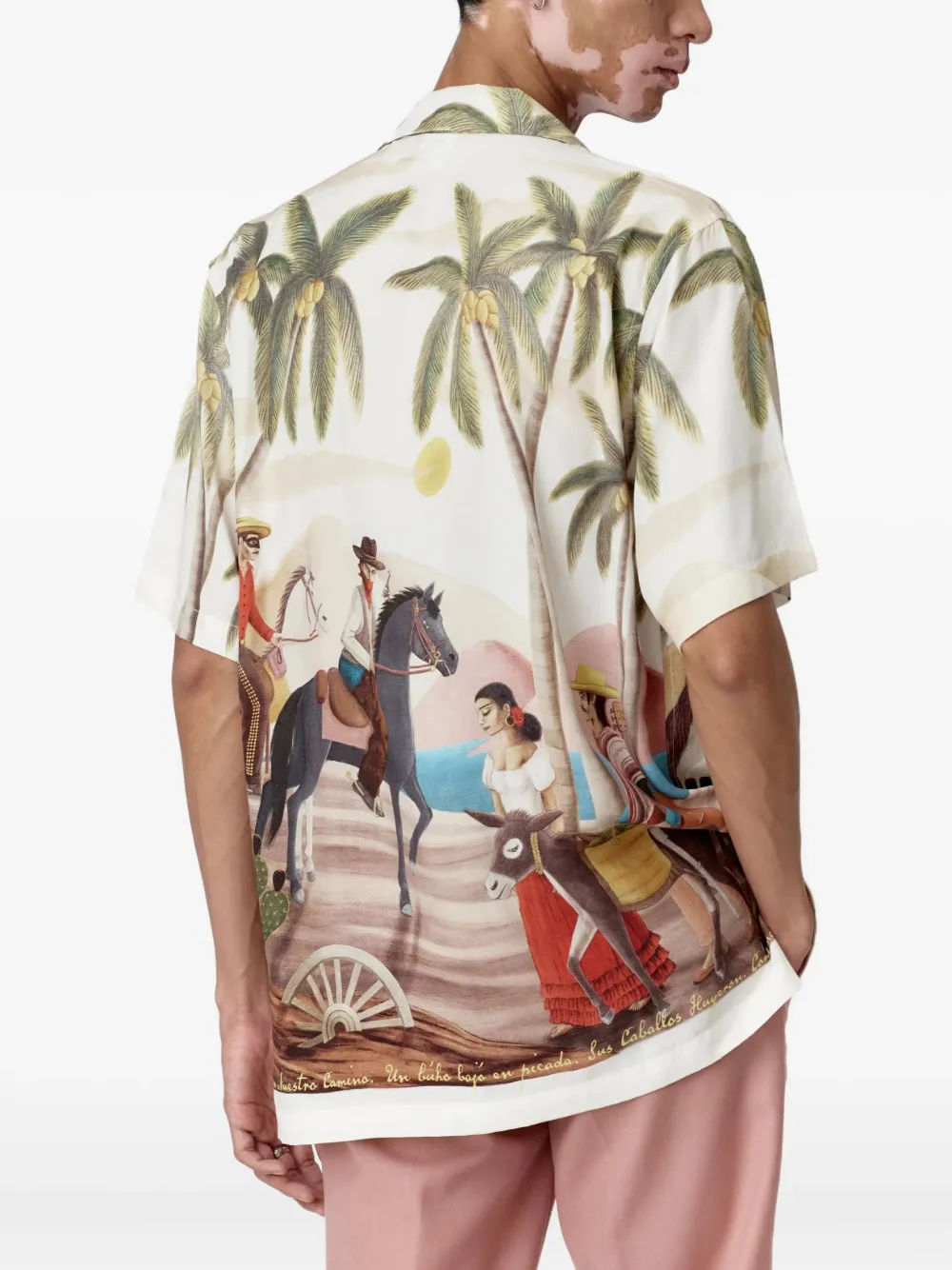 Endless Joy Bandito overhemd met korte mouwen Beige