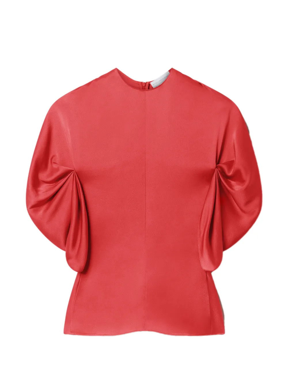 Stella McCartney Blouse met gedrapeerde mouwen Rood