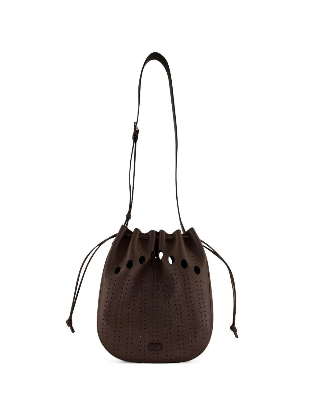 Valentino Garavani leather shoulder bag - Marrone