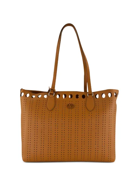 Valentino Garavani tote con perforaciones y Vlogo