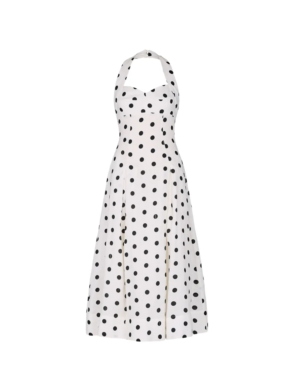 Nicholas Seraphina Polka-dot Midi Dress In Black