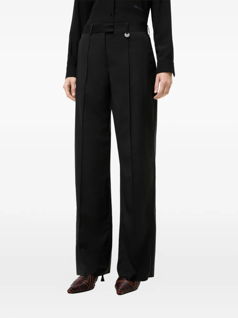 Burberry Wollen pantalon Zwart