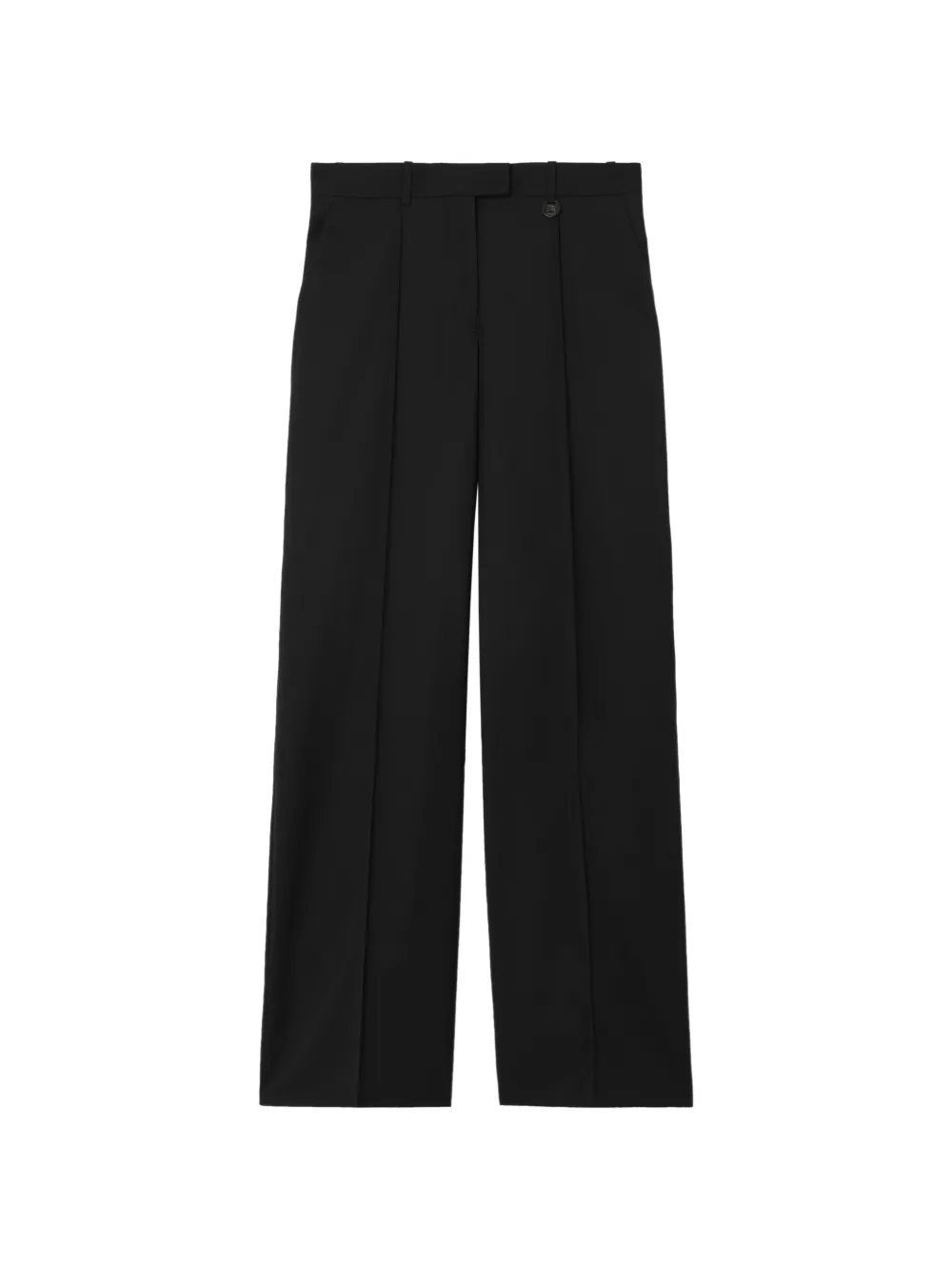 Burberry Wool Tailored Trousers In Black