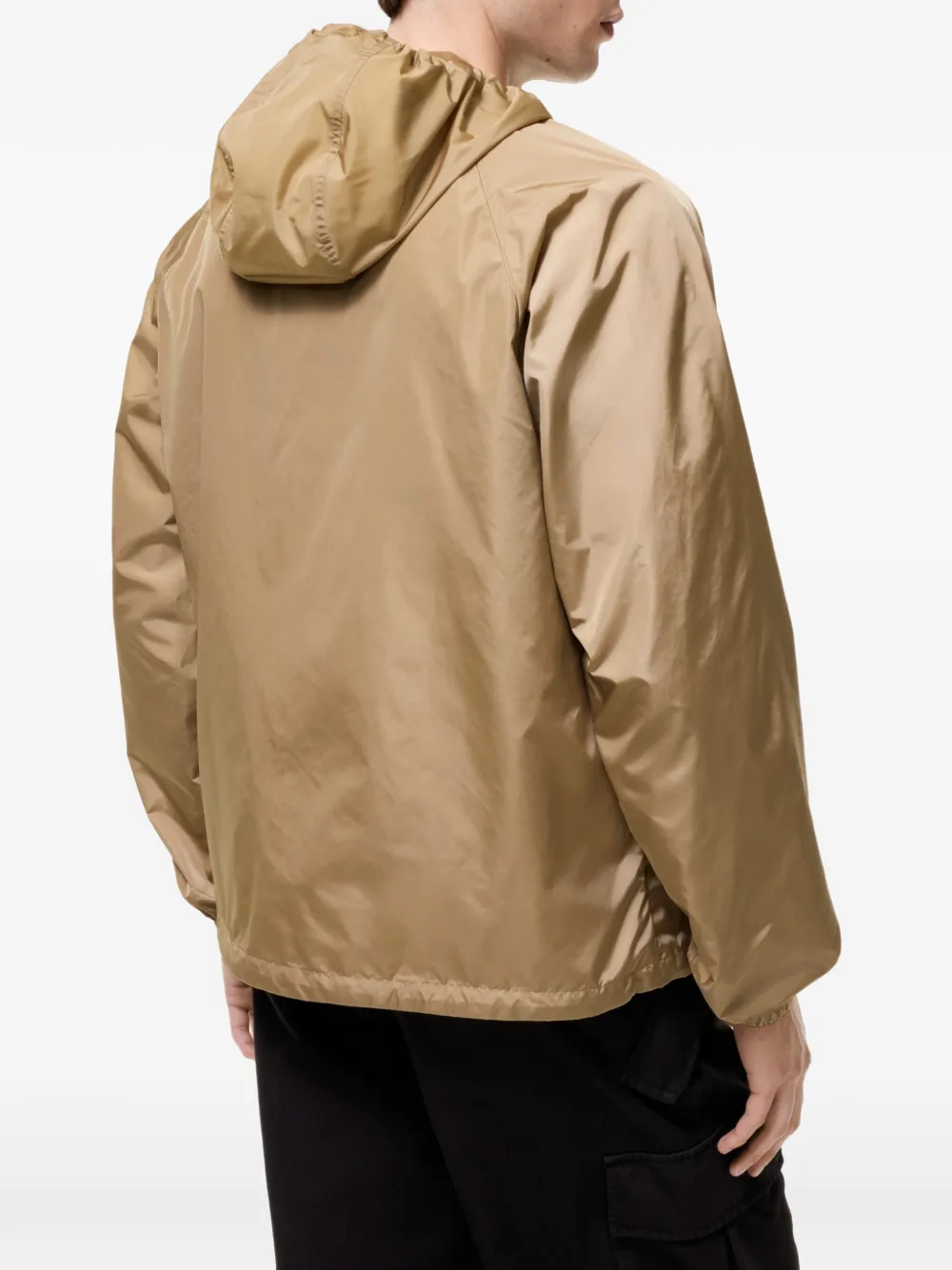 Burberry Jack met geruite band en capuchon Beige