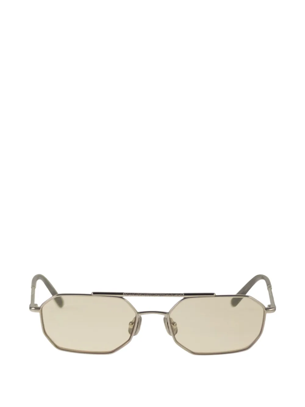 Brunello Cucinelli geometric titanium sunglasses - Argento