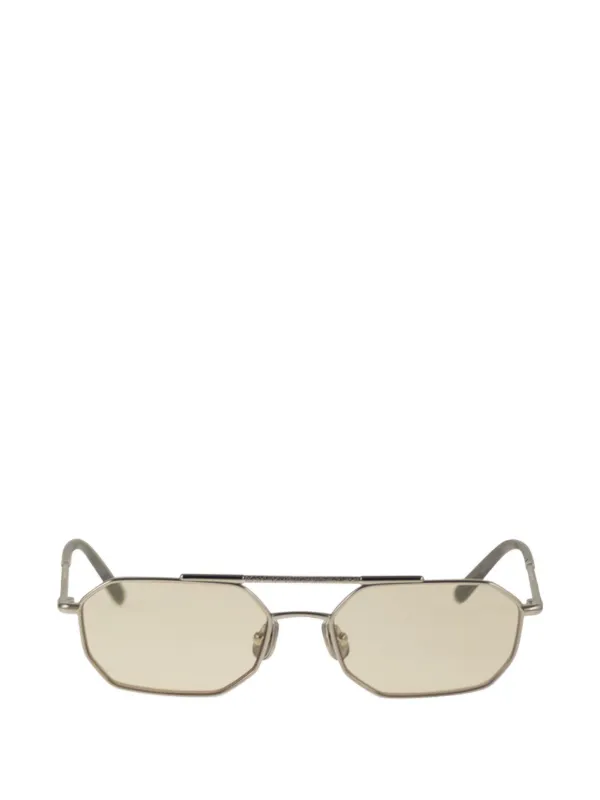 Brunello Cucinelli Geometric Titanium Sunglasses in Silver