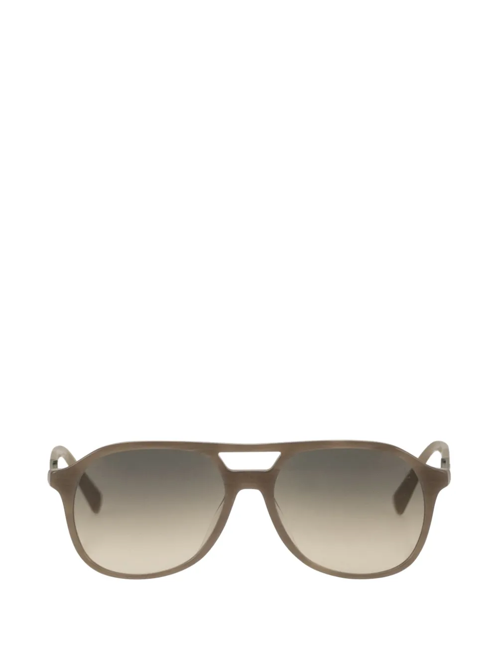 Brunello Cucinelli translucent-finish pilot-frame sunglasses - Grau