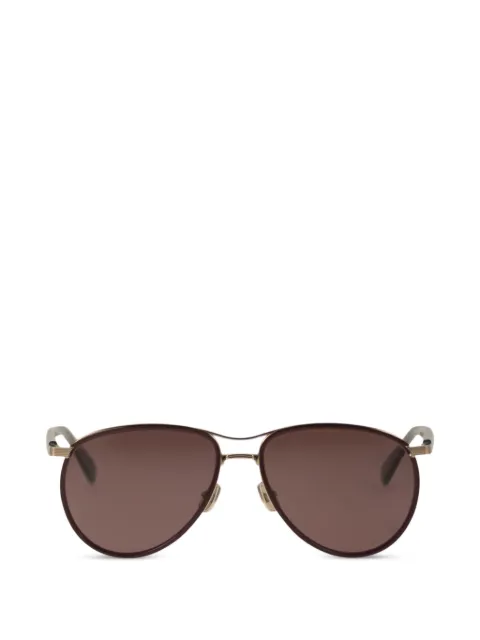 Brunello Cucinelli titanium pilot sunglasses