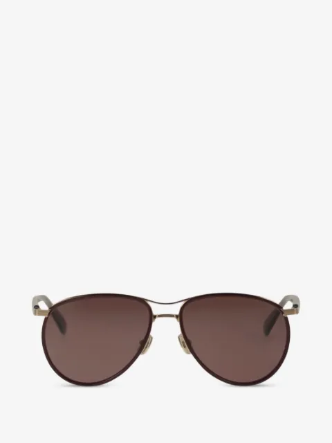 Brunello Cucinelli titanium pilot sunglasses