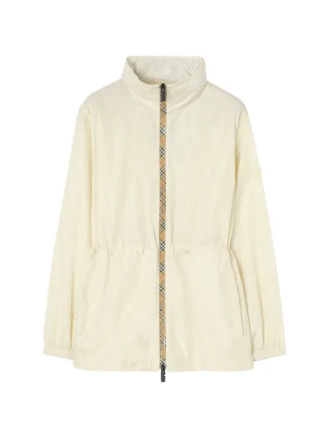 Burberry short Checker-tape nylon parka