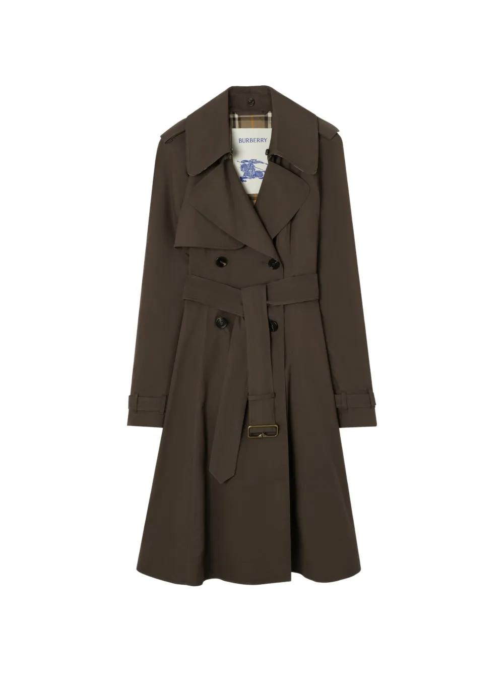 Burberry Trench lungo Pembury in gabardine - Marrone