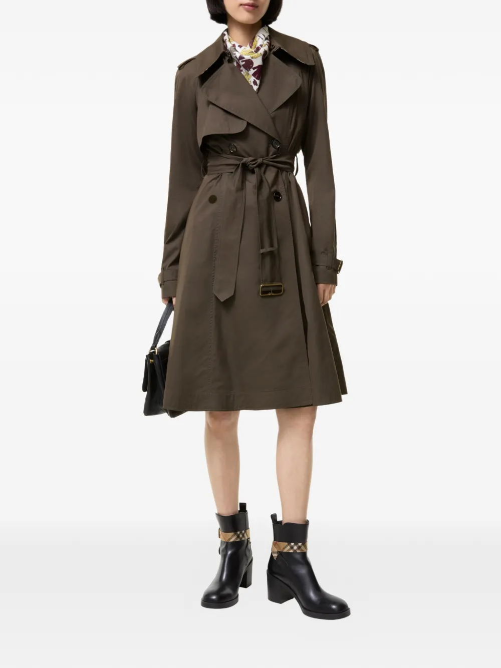 Burberry Lange gabardine Pembury trenchcoat Bruin