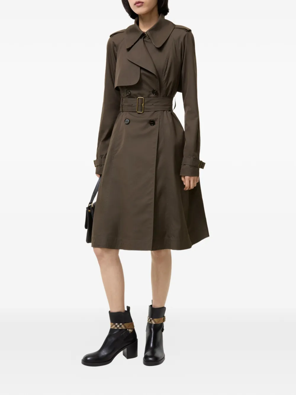 Burberry Lange gabardine Pembury trenchcoat Bruin