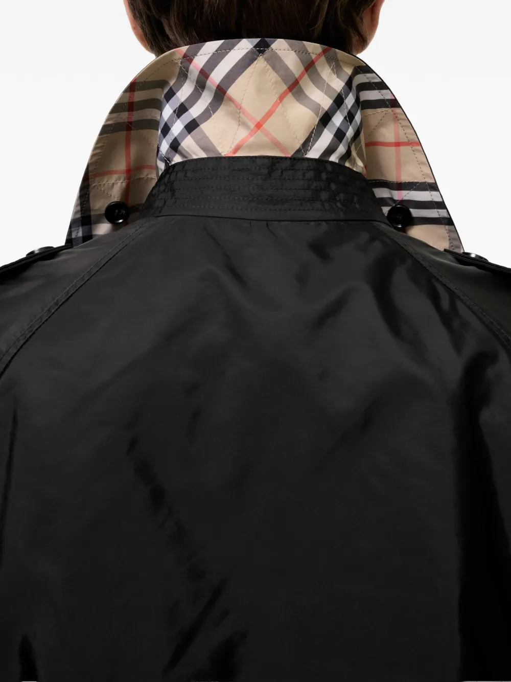 Burberry Leadenham nylon trenchcoat Zwart