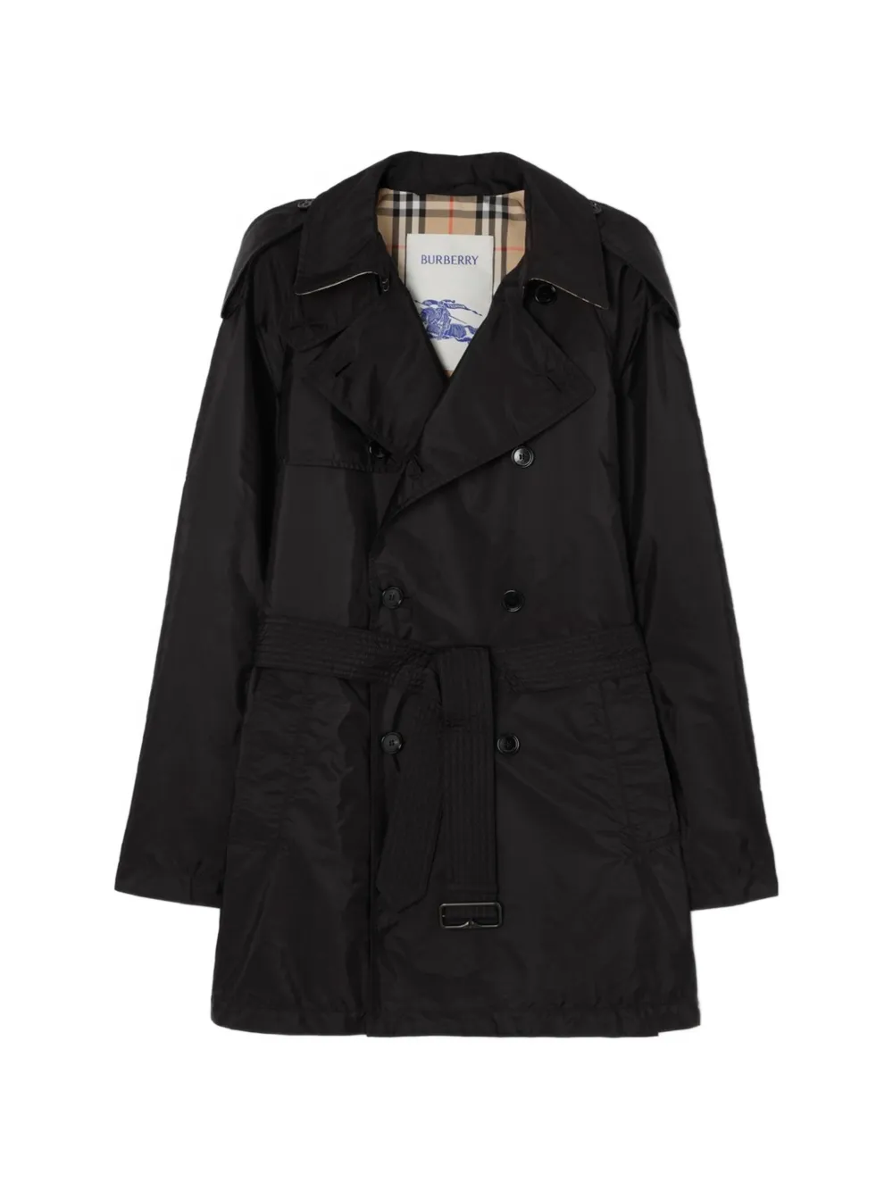 Burberry Trench midi Leadenham in nylon - Nero