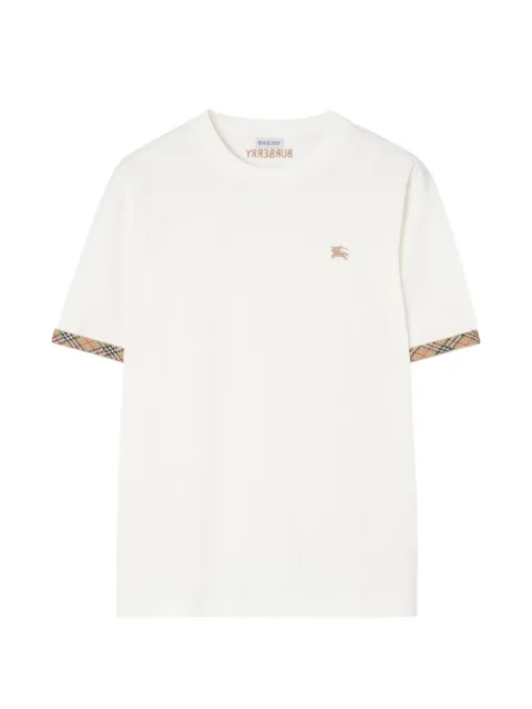Burberry Check-trim cotton T-shirt