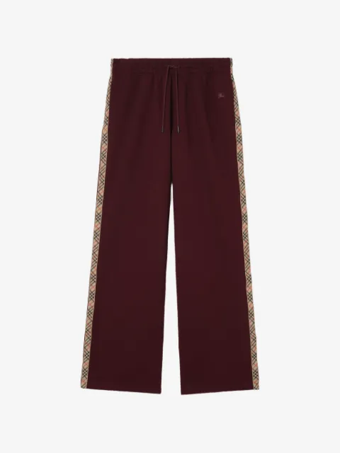 Burberry Pantaloni sportivi in cotone con dettaglio Check