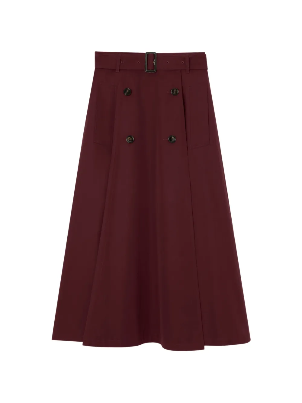 Burberry Gonna midi stile trench in gabardine tropicale - Rosso