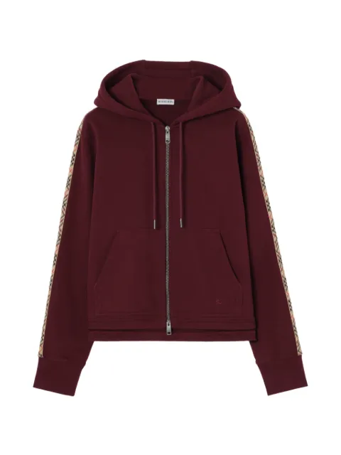Burberry hoodie en coton à bords à carreaux