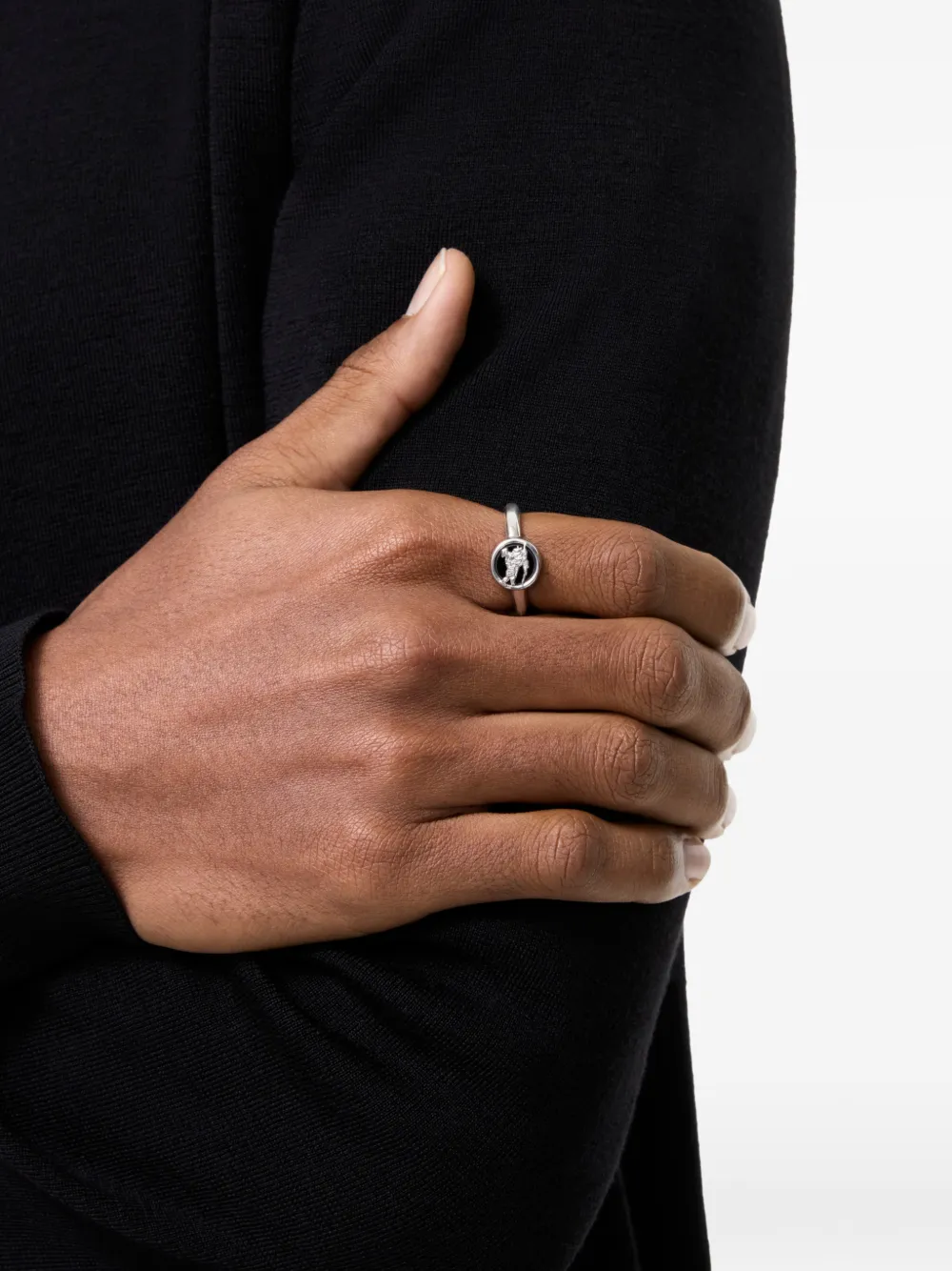 Burberry Knight coin ring - Argento