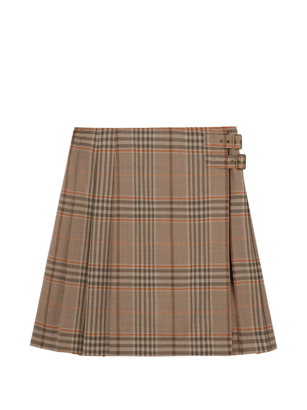 Burberry Kilt in lana Check - Toni neutri
