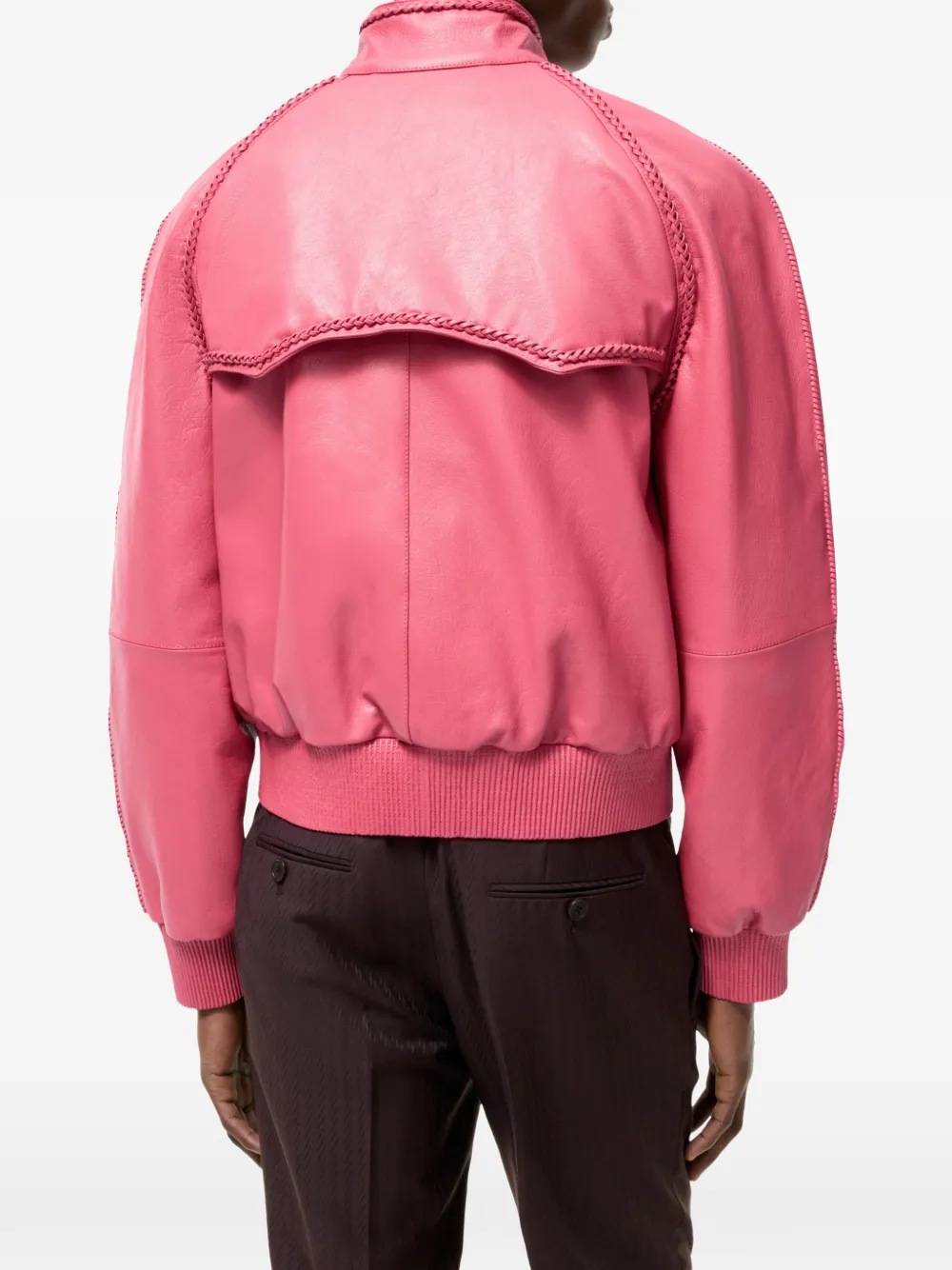 Burberry Leren jack Roze