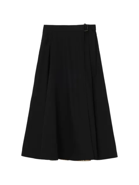 Burberry falda midi de sarga de lana