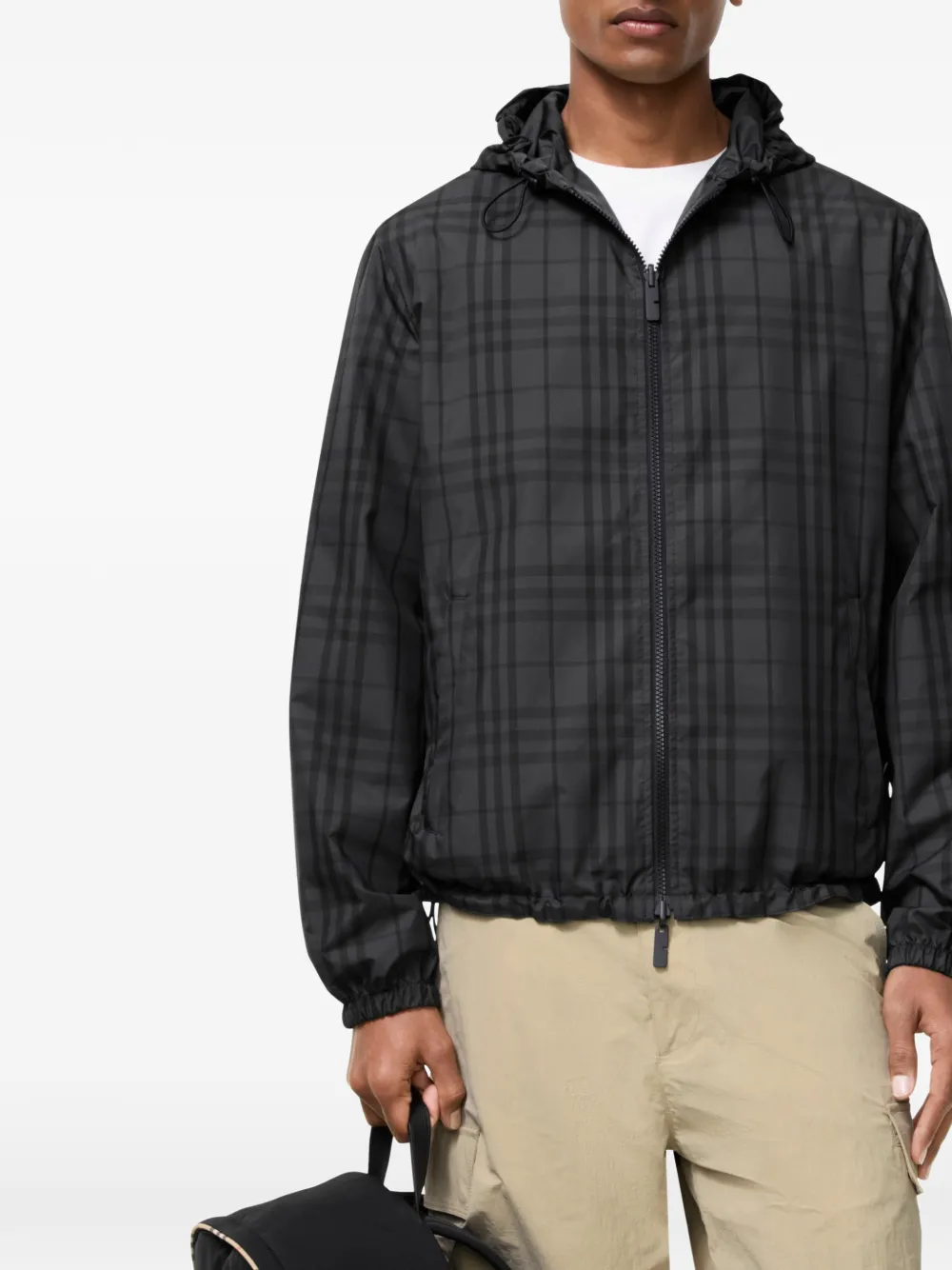 Burberry Newport omkeerbaar geruit jack met capuchon Grijs