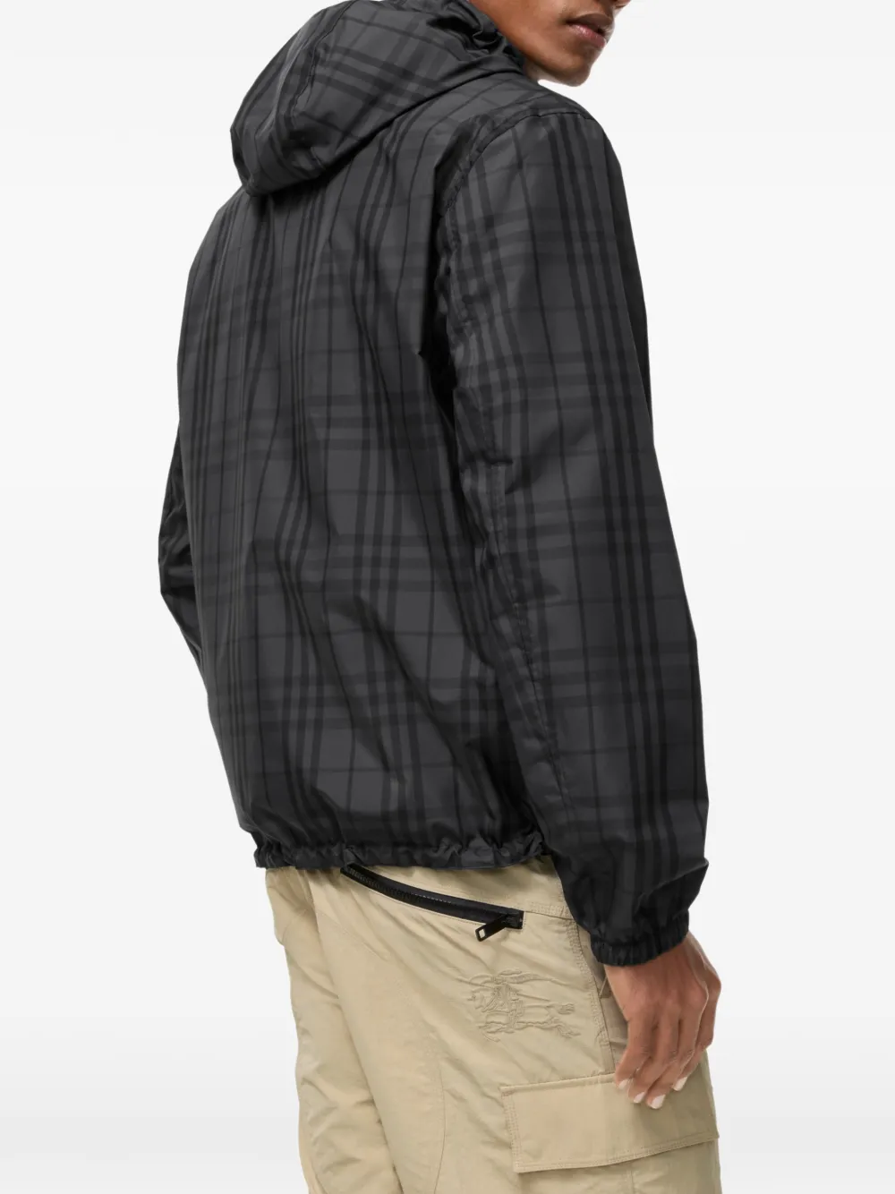 Burberry Newport omkeerbaar geruit jack met capuchon Grijs