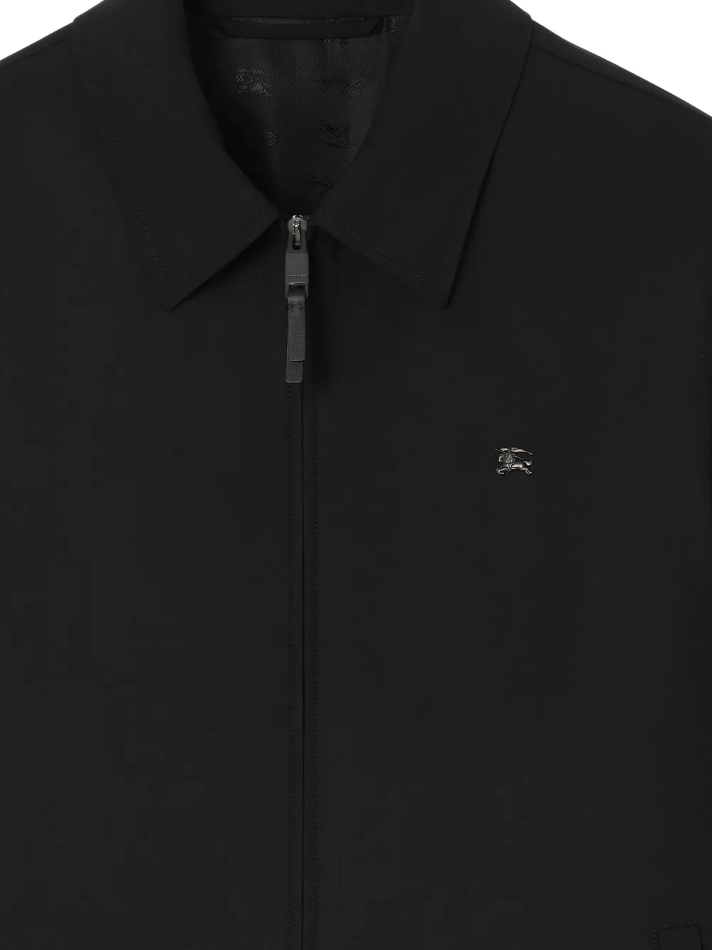 Burberry Bloomsbury Harrington wollen jack Zwart