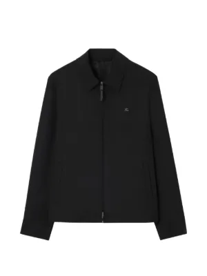 Burberry Panelled leather-wool Jacket | Black | FARFETCH