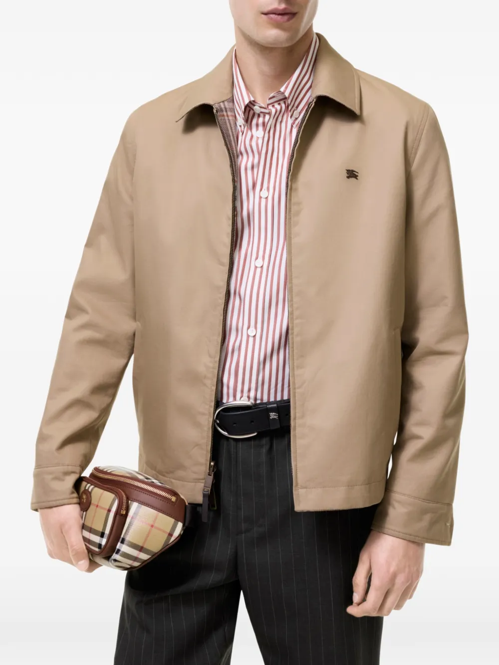 Burberry Bloomsbury harrington omkeerbaar jack van tropische gabardine Beige