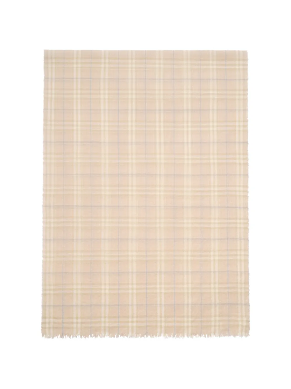 Burberry Geruite sjaal van wolblend met wijde pijpen Beige