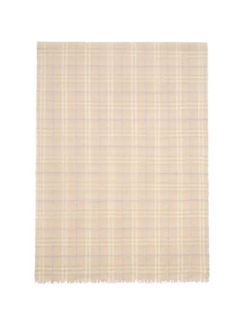 Burberry mascada Check de mezcla de seda y lana