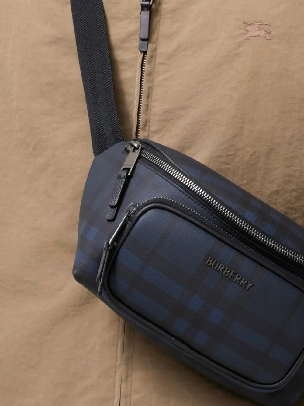 Burberry City Check heuptas Blauw
