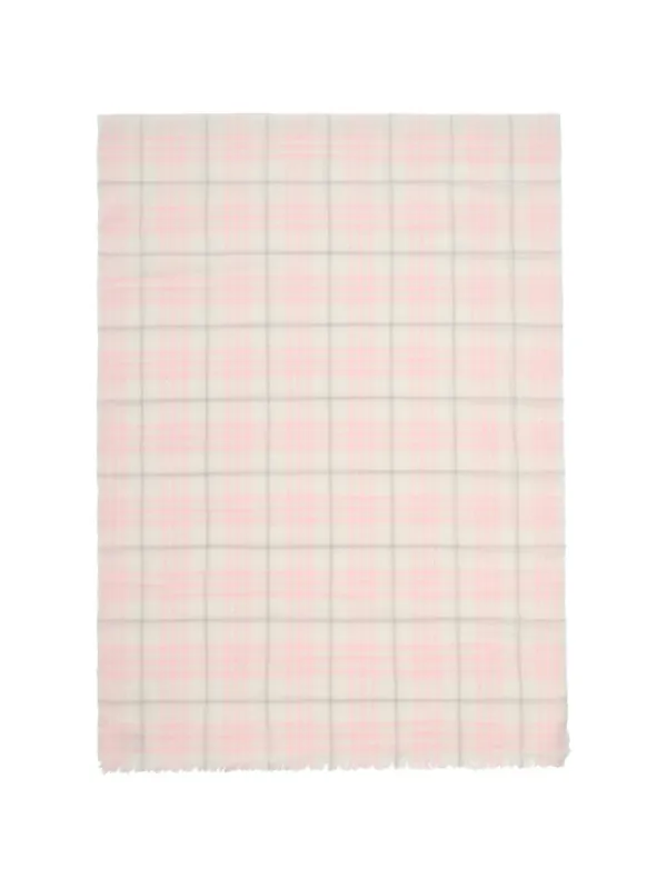 Burberry Cachecol Xadrez De Lã e Seda Mistas | Rosa | FARFETCH BR