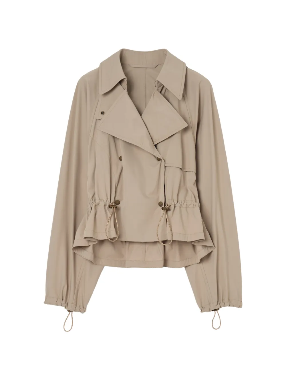 Burberry Jacke aus elastischem Nylon mit abnehmbarer Kapuze - Nude