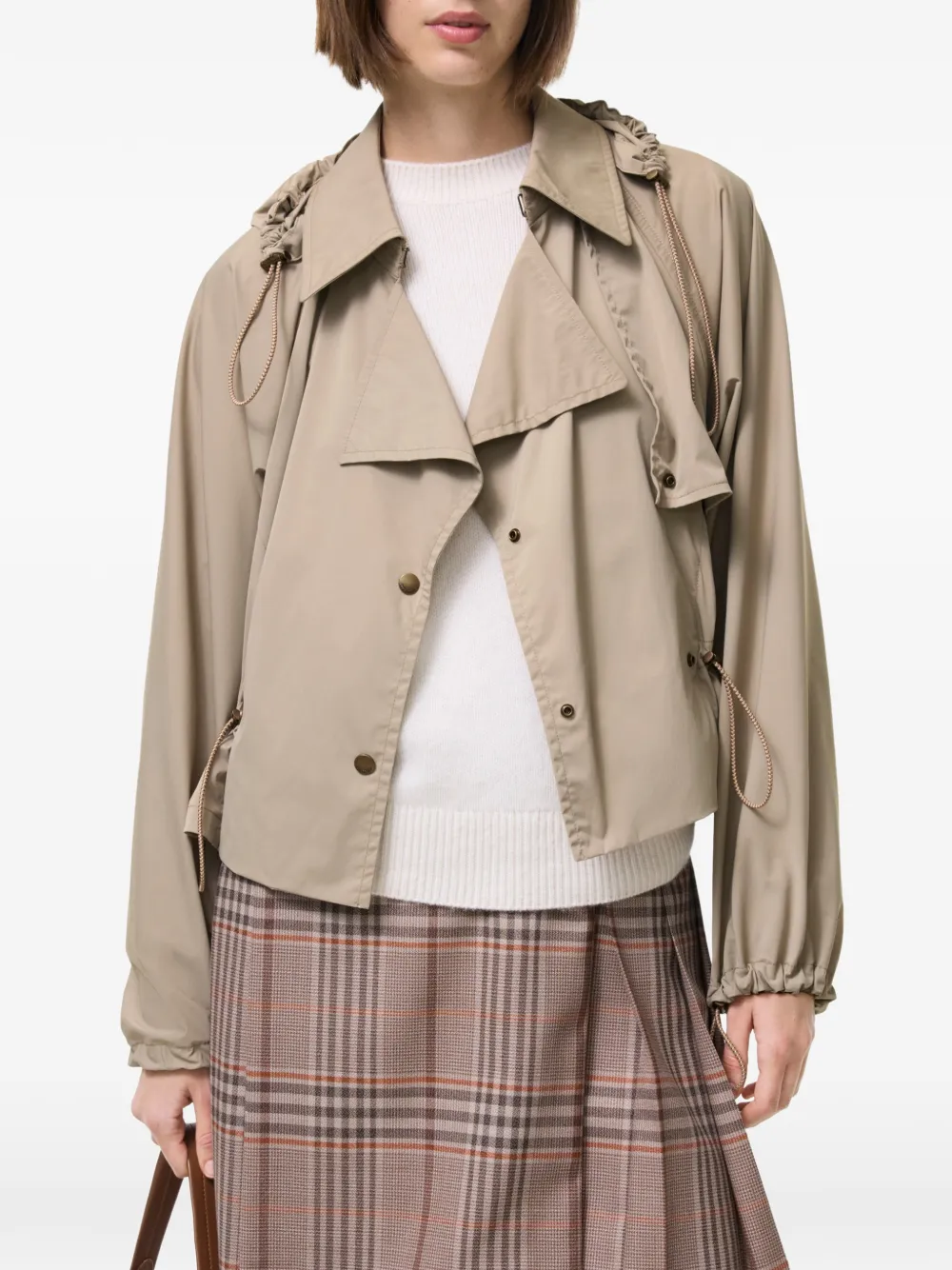 Burberry Afneembaar jack met capuchon Beige