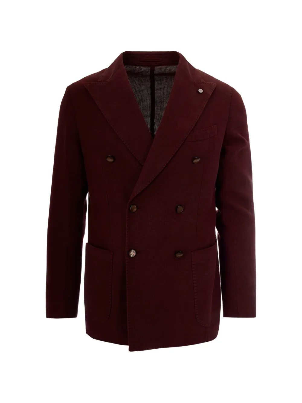 L.B.M. 1911 double-breasted peak-lapel jacket - Rosso
