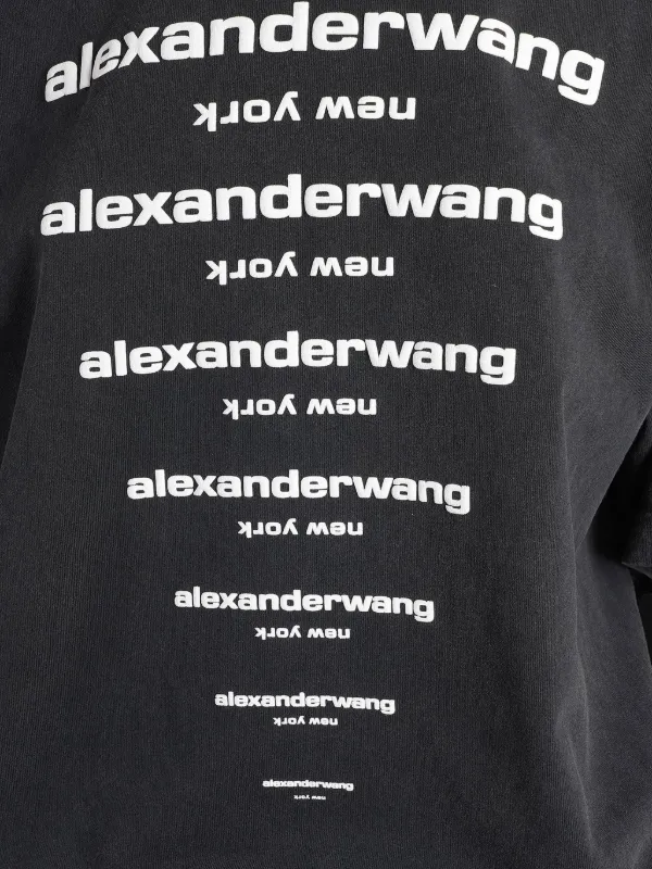 Alexander Wang logo-print short-sleeve T-shirt | Black | FARFETCH
