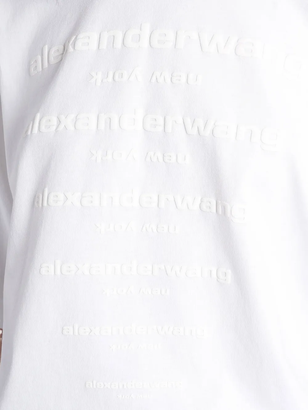 Alexander Wang T-shirt met logoprint en reliëf Wit