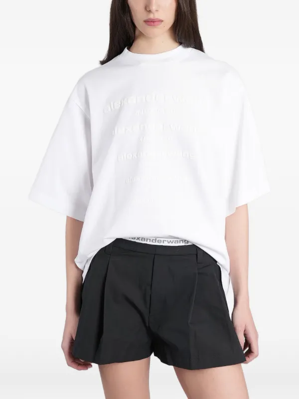 alexanderwang エンボスロゴ Tシャツ ホワイト xs Alexander Wang ロゴエンボス Tシャツ | ホワイト | FARFETCH JP